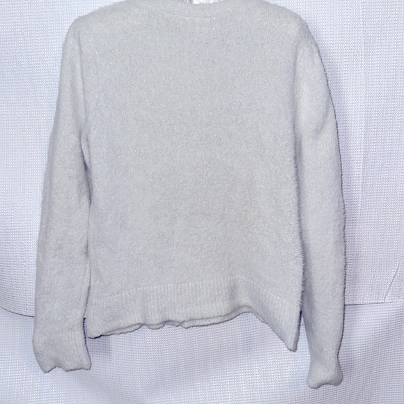 CAT & JACK Off White/Cream Colored Button Sweater Girls Size S (6/6X) - Picture 3 of 5